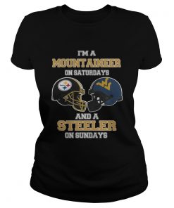 Im A West Virginia Mountaineers On Saturdays And A Pittsburgh Steelers On Sundays  Classic Ladies