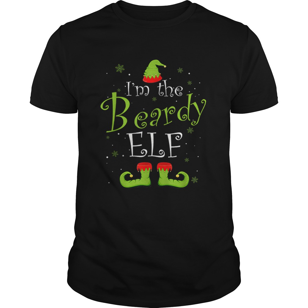 Im The Beardy Elf Christmas Matching Family Xmas shirt