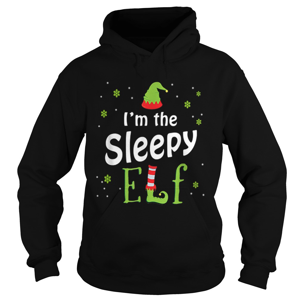 Im The Sleepy Elf Funny Group Matching Family Xmas Gift Hoodie