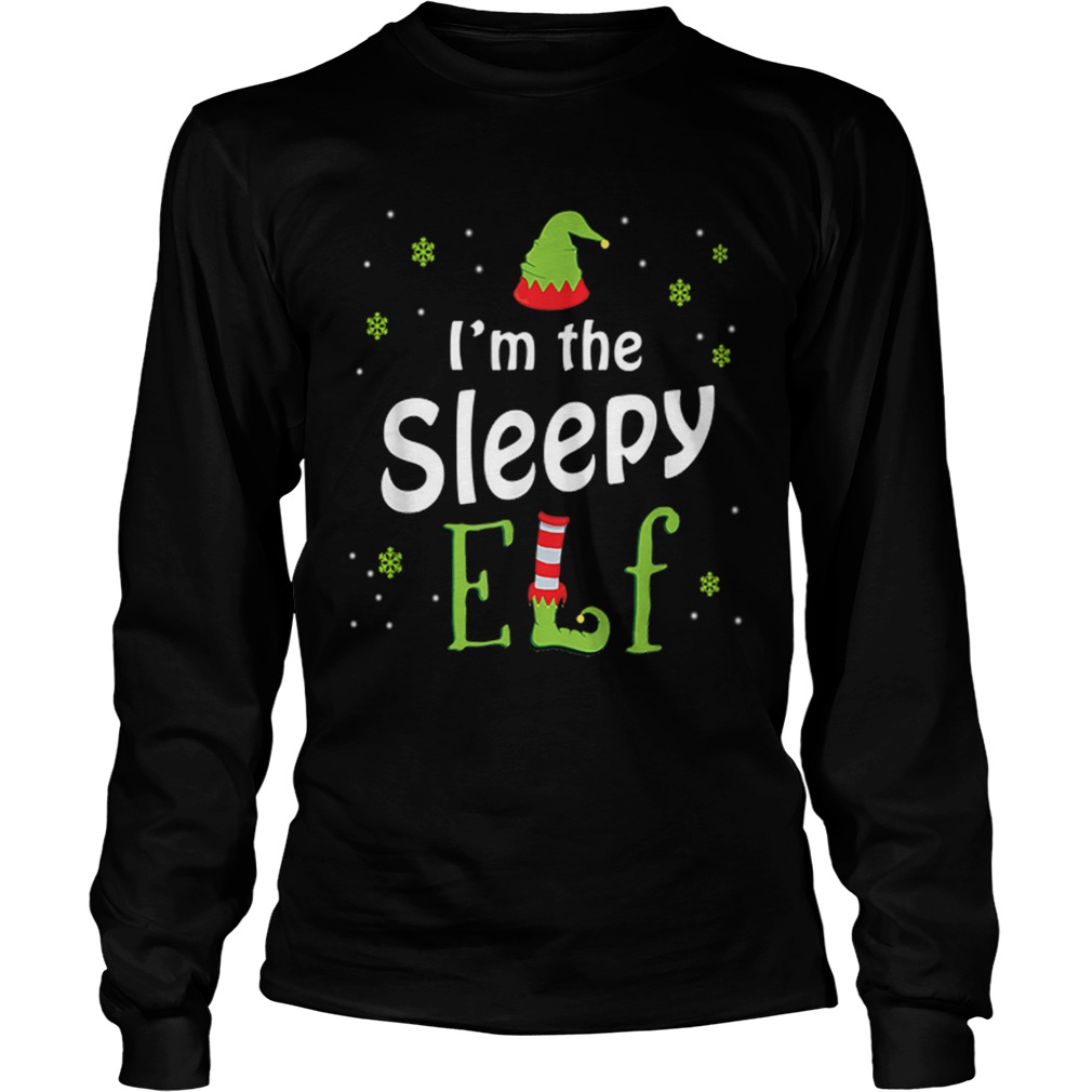 Im The Sleepy Elf Funny Group Matching Family Xmas Gift LongSleeve