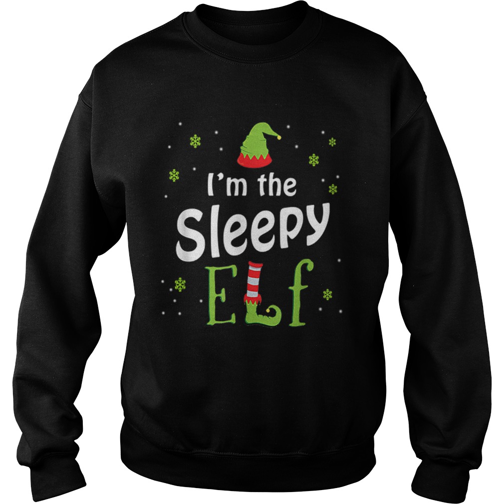 Im The Sleepy Elf Funny Group Matching Family Xmas Gift Sweatshirt