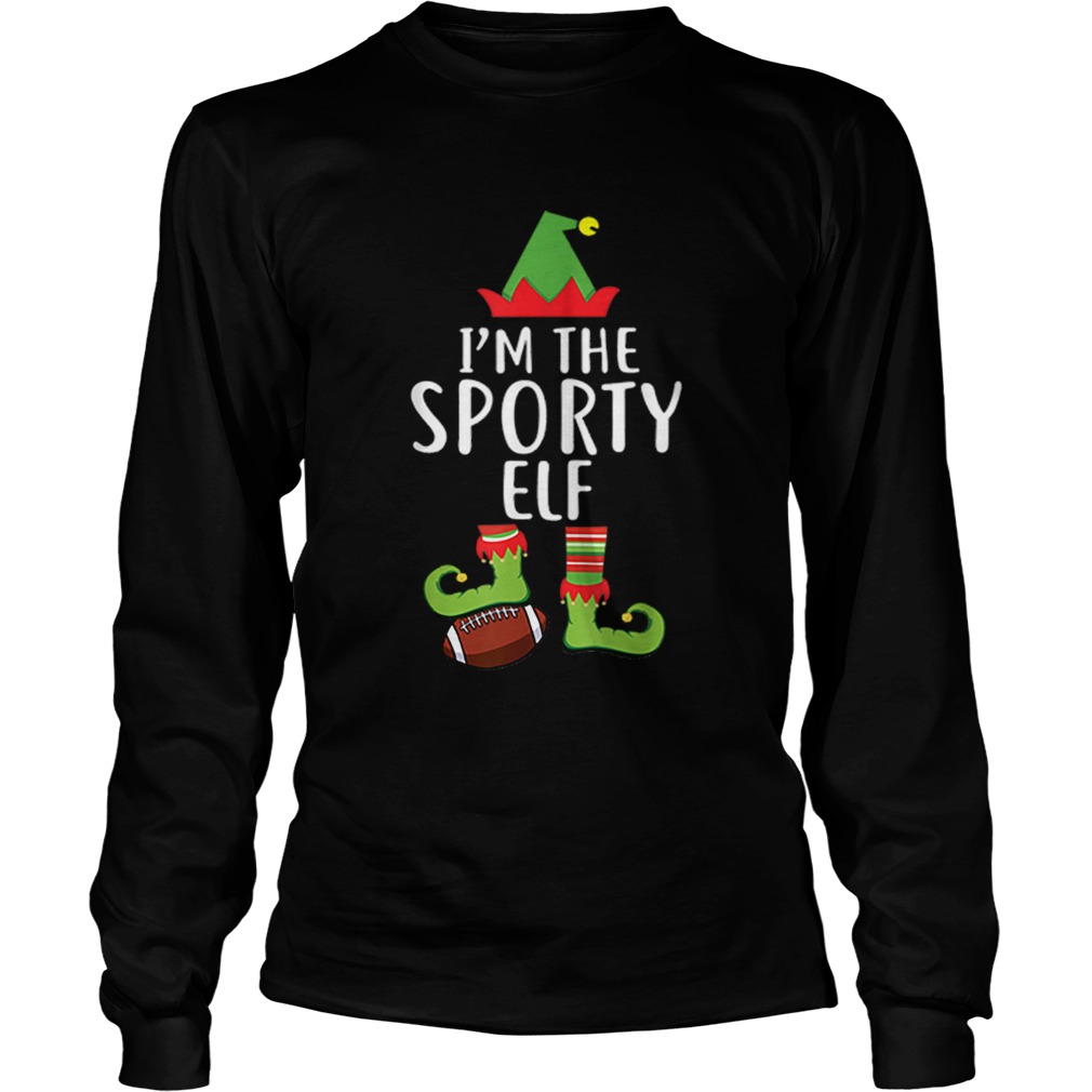 Im The Sporty Rugby Elf Matching Family Christmas LongSleeve