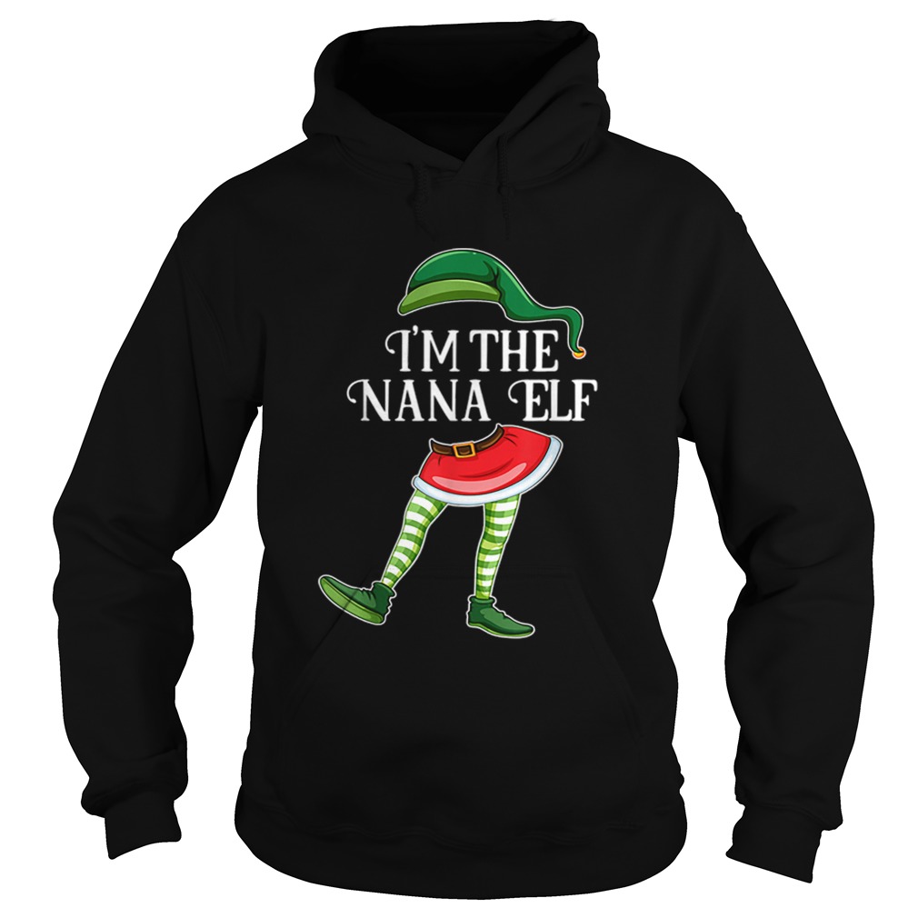 Im the Nana Elf Christmas Matching Family Group Gift Hoodie