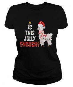 Is This Jolly Enough Llama Funny Xmas Christmas  Classic Ladies