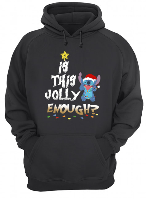 Is this Jolly Enough Stitch Christmas Unisex Hoodie