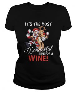 Its The Most Wonderful Time For A Wine Santa Xmas  Classic Ladies