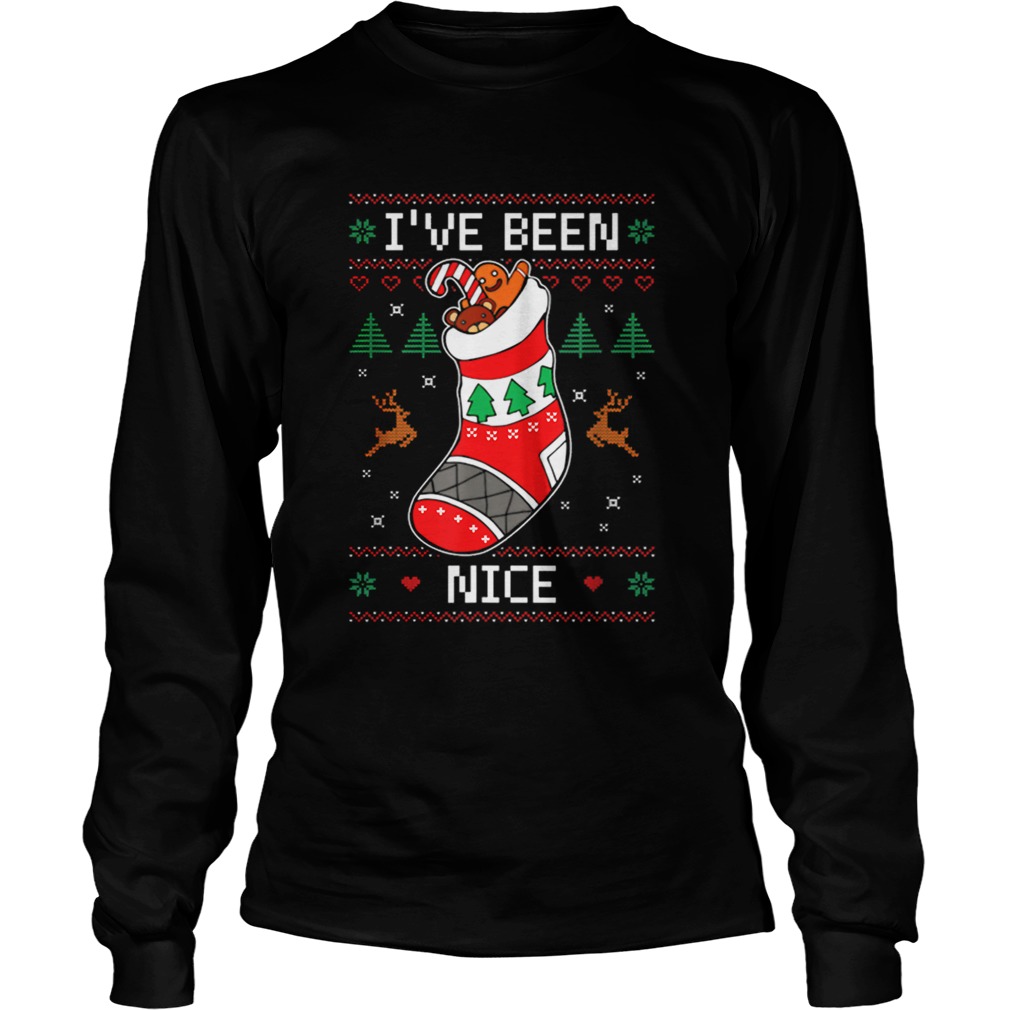 Ive Been Nice Stocking Matching Ugly Christmas LongSleeve