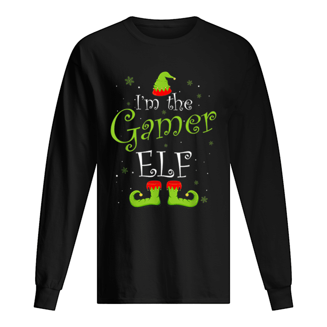 I’m The Gamer Elf Matching Family Group Christmas Funny Xmas Long Sleeved T-shirt 