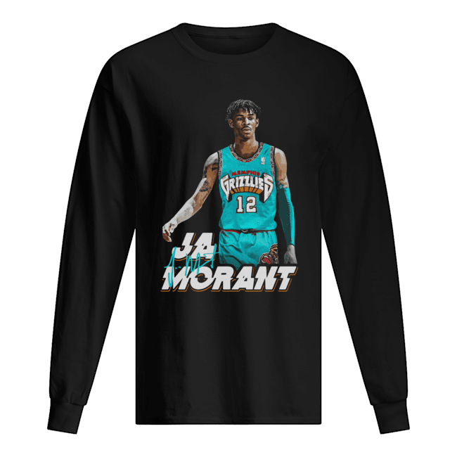 Ja Morant 12 Memphis Grizzlies Basketball Long Sleeved T-shirt 