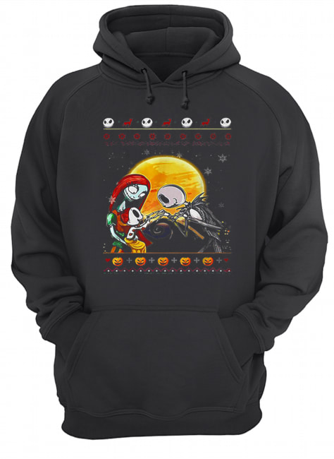 Jack Skellington and Sally ugly Christmas Unisex Hoodie