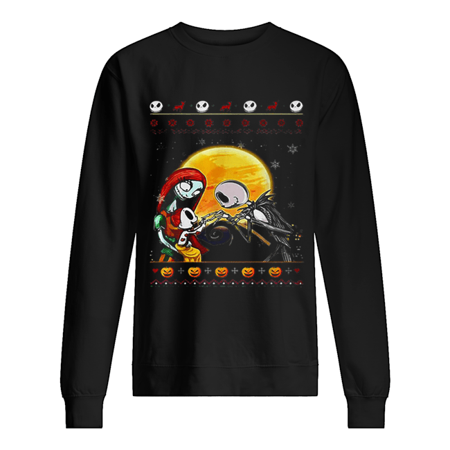 Jack Skellington and Sally ugly Christmas Unisex Sweatshirt