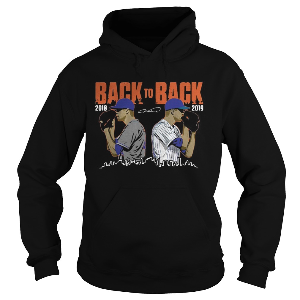 Jacob deGrom New York Mets Back to Back Signatures Hoodie