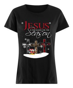 Jesus is the reason for the season christmas cross Mickey Mouse  Classic Women's T-shirt