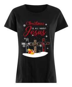 Jesus is the reason for the season christmas cross Pooh and Piglet  Classic Women's T-shirt