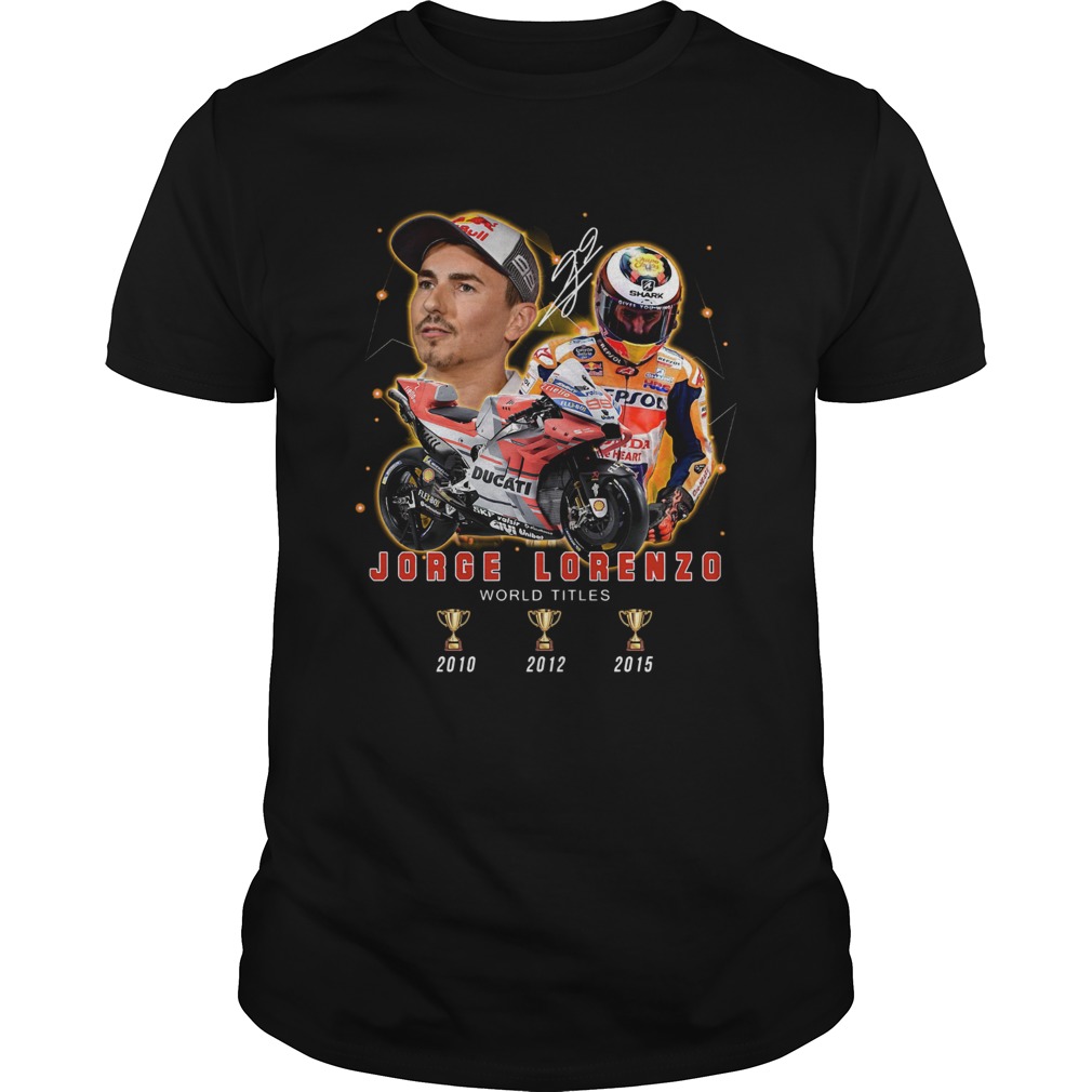 Jorge Lorenzo 3 Cup World Titles Signature shirt