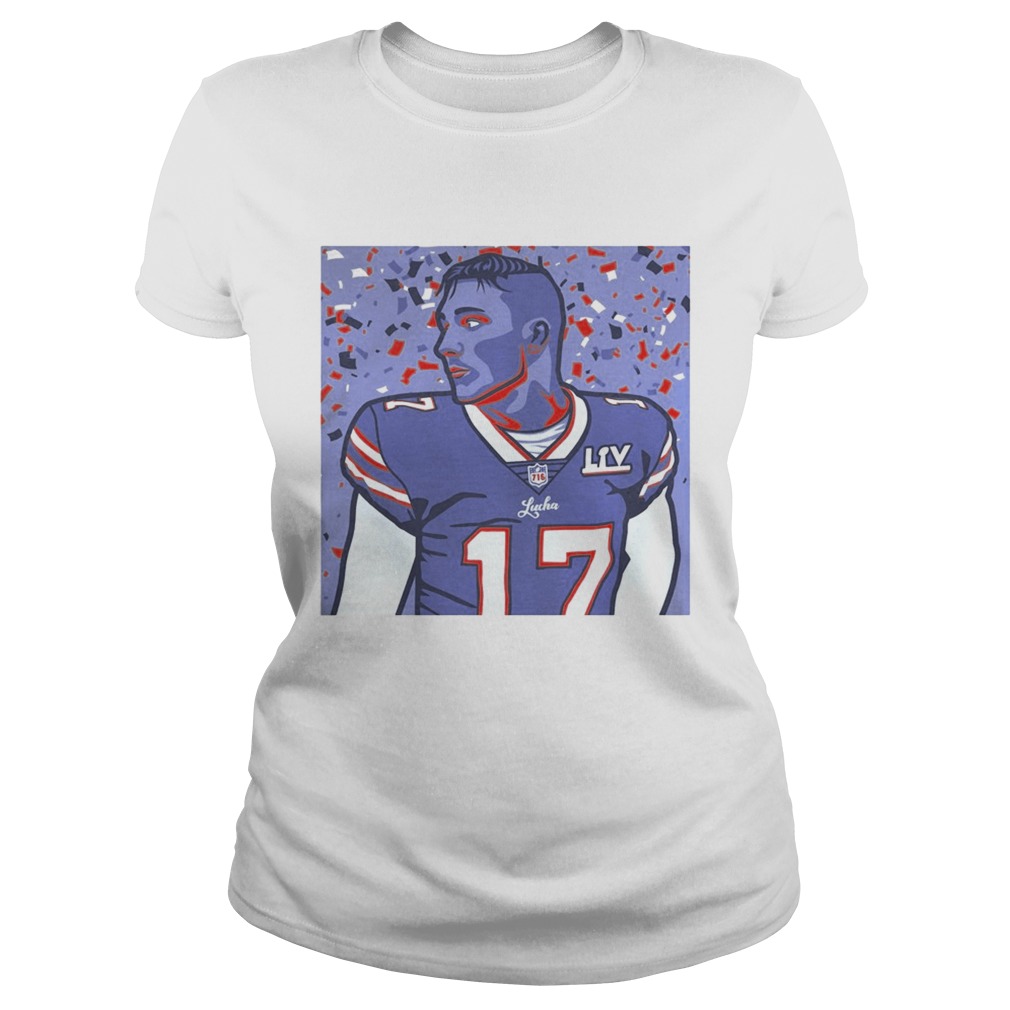 Josh Allen No17 Buffalo Bills Art Classic Ladies