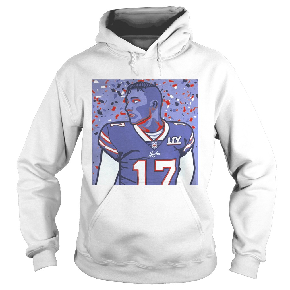 Josh Allen No17 Buffalo Bills Art Hoodie