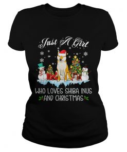 Just A Girl Loves Shiba Inu And Christmas  Classic Ladies