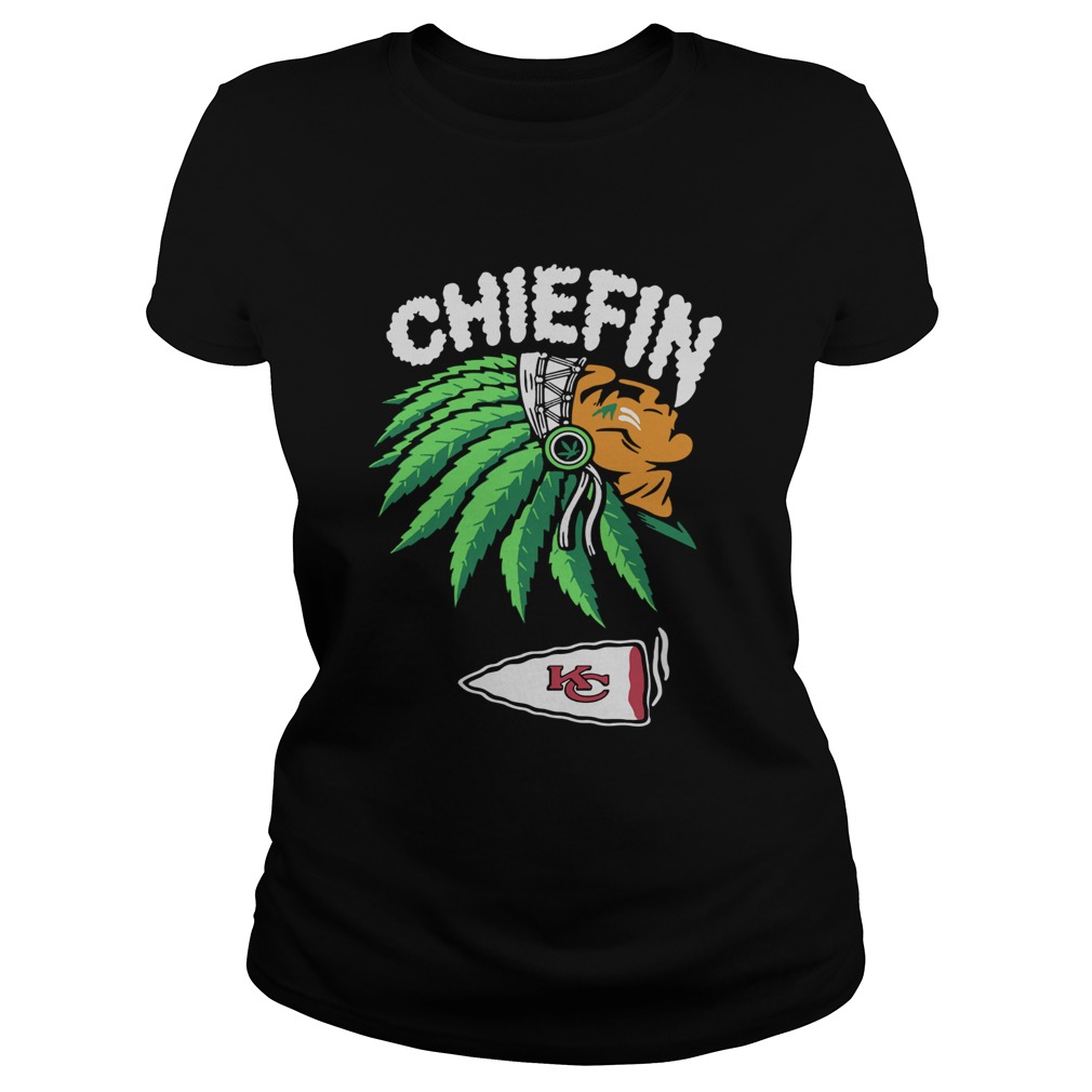 Kansas City Chiefs Chiefin Weed Smoking Indian Classic Ladies