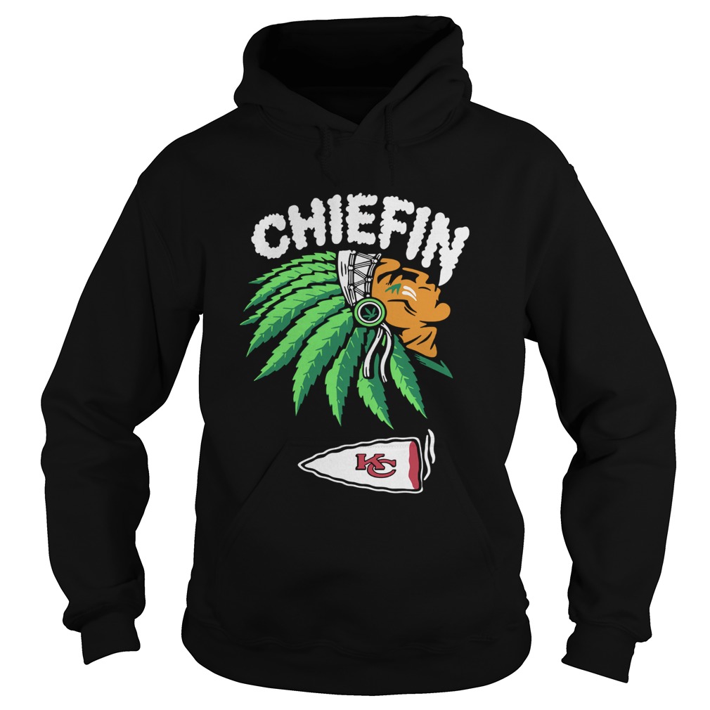 Kansas City Chiefs Chiefin Weed Smoking Indian Hoodie