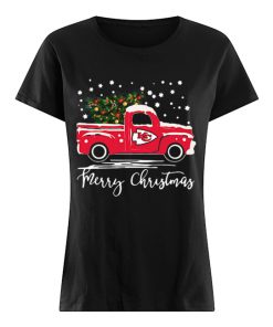 Kansas City Chiefs Truck Merry Christmas  Classic Women's T-shirt