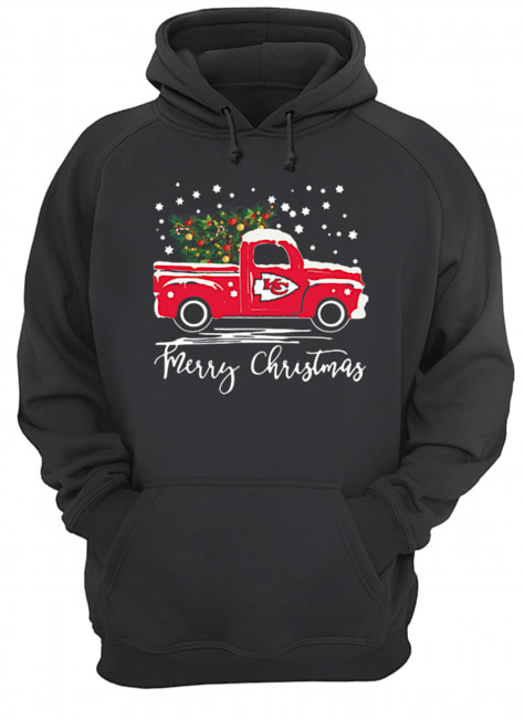 Kansas City Chiefs Truck Merry Christmas Unisex Hoodie