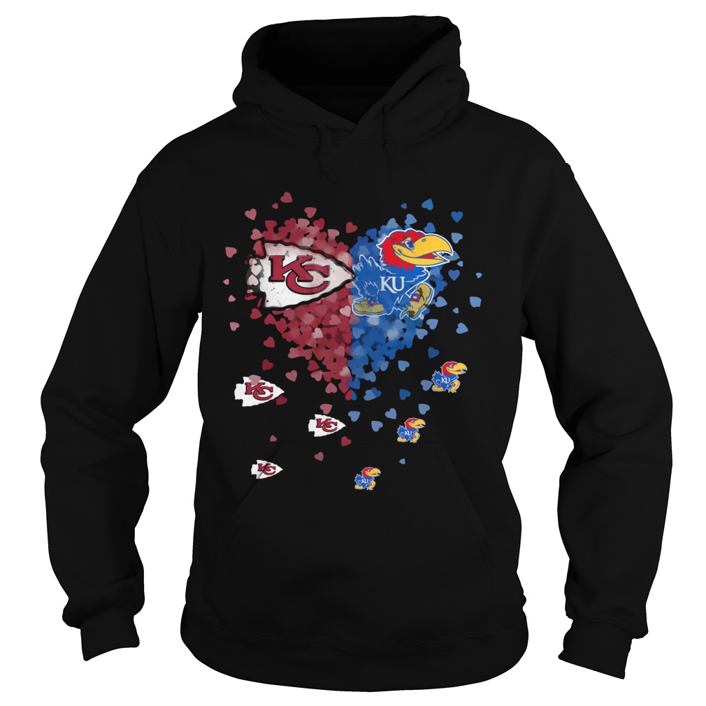 Kansas City Royals Kansas Jayhawks Football in my Heart Hoodie