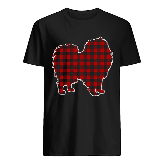 Keeshond Christmas Dog Buffalo Plaid shirt