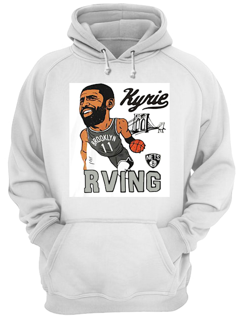 Kyrie Irving #11 Brooklyn Nets Gray Caricature Unisex Hoodie