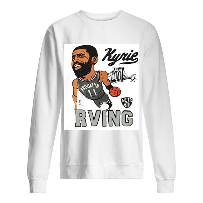 Kyrie Irving #11 Brooklyn Nets Gray Caricature Unisex Sweatshirt