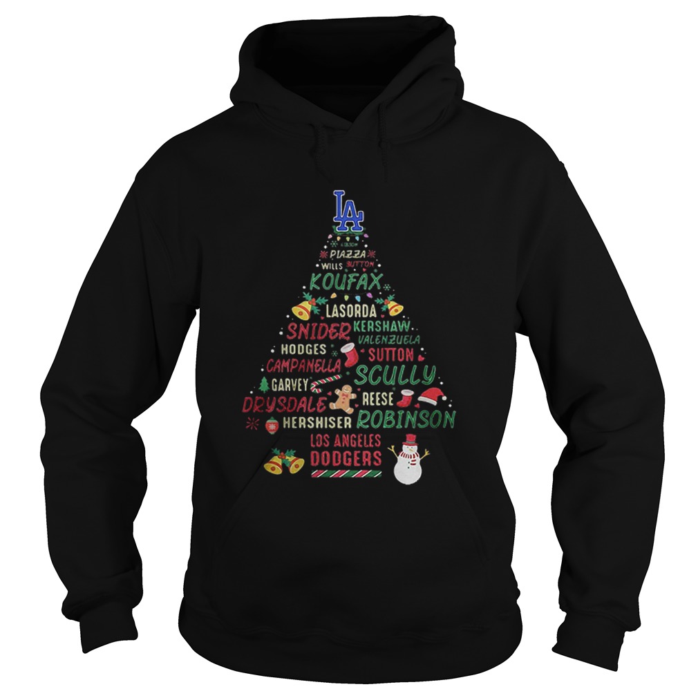 LA Koufax Snider Scully Robinson Dodgers Christmas Tree Hoodie