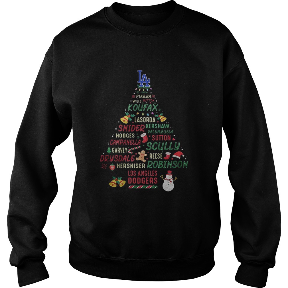 LA Koufax Snider Scully Robinson Dodgers Christmas Tree Sweatshirt