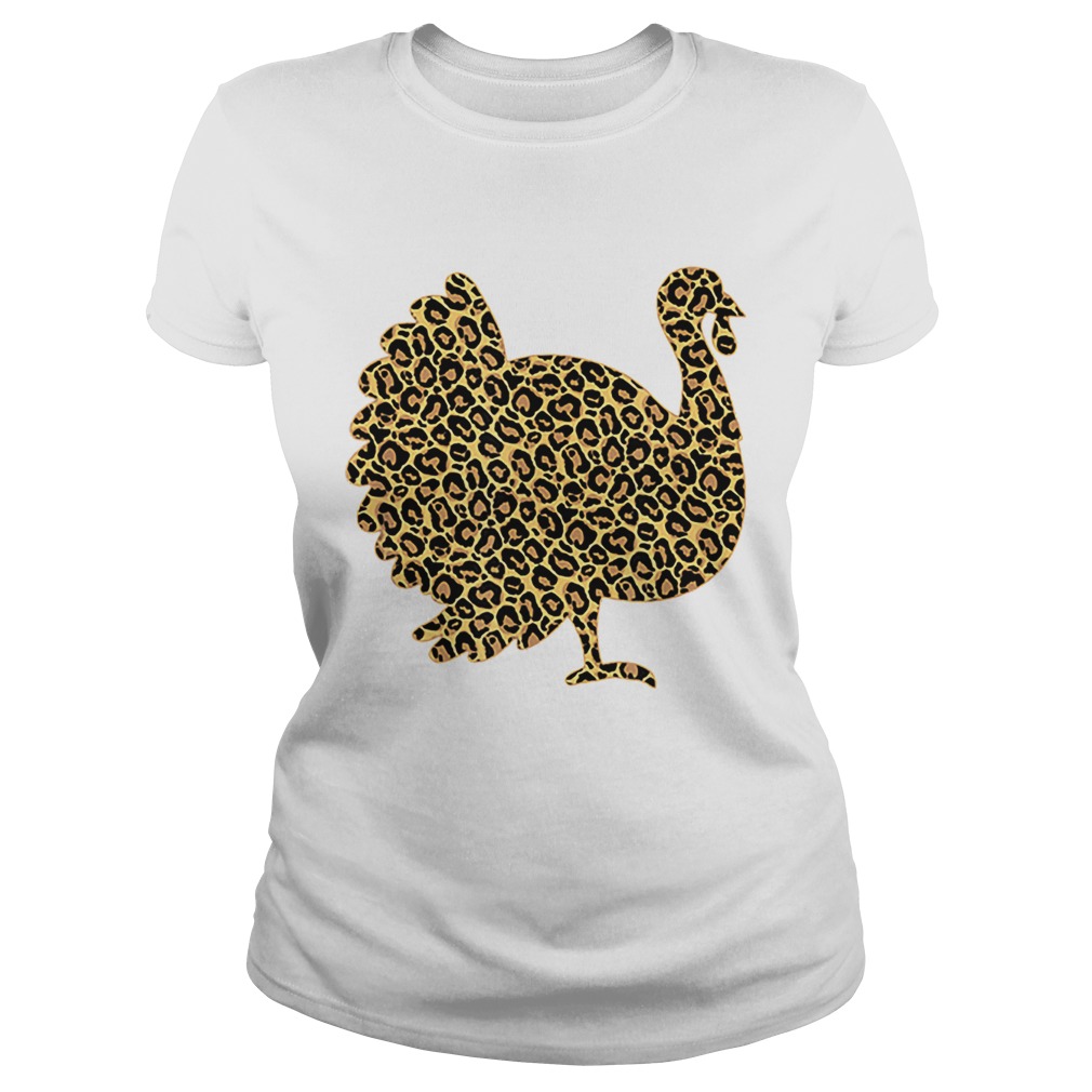 Leopard Print Turkey Thanksgiving Fall Autumn Gobble Gift Classic Ladies