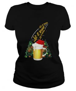 Let It Brew Beer Santa Hat Funny  Classic Ladies