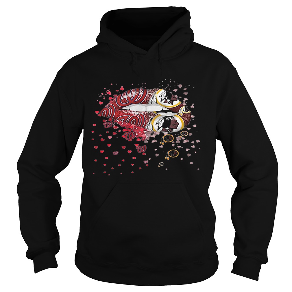 Lips Washington Nationals Washington Redskins Hoodie