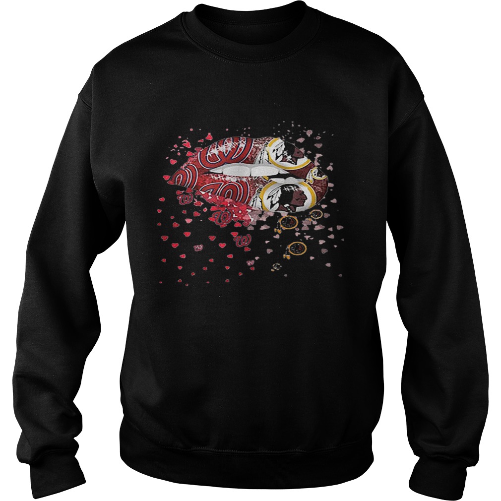 Lips Washington Nationals Washington Redskins Sweatshirt