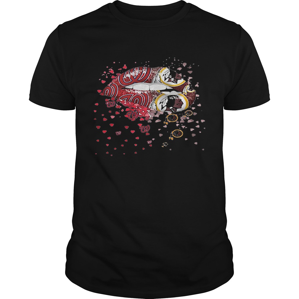 Lips Washington Nationals Washington Redskins shirt