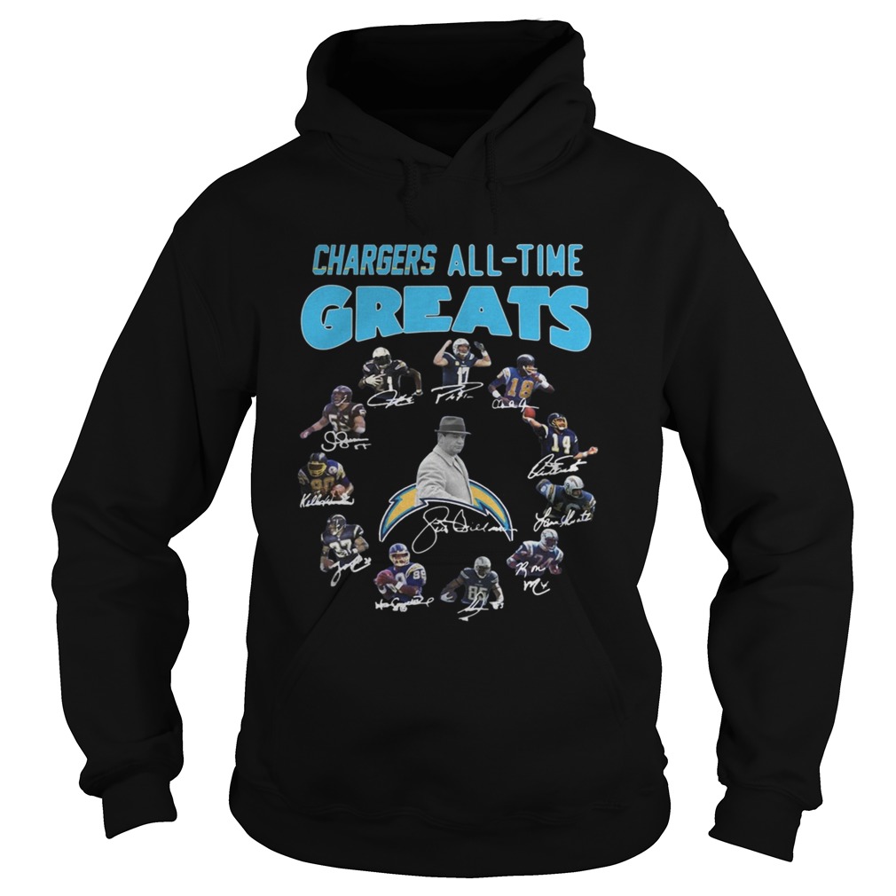 Los Angeles Chargers Players All Time Greats Signatures Hoodie