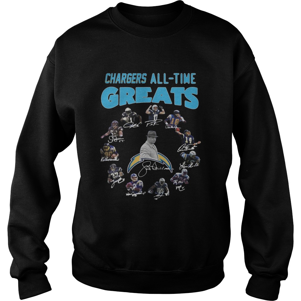 Los Angeles Chargers Players All Time Greats Signatures Sweatshirt