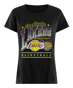 Los Angeles Lakers Purple Basketball  Classic Women's T-shirt