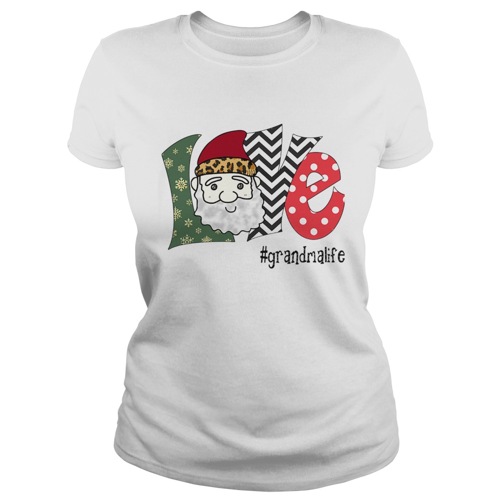 Love Grandma Life Santa Art Christmas Classic Ladies