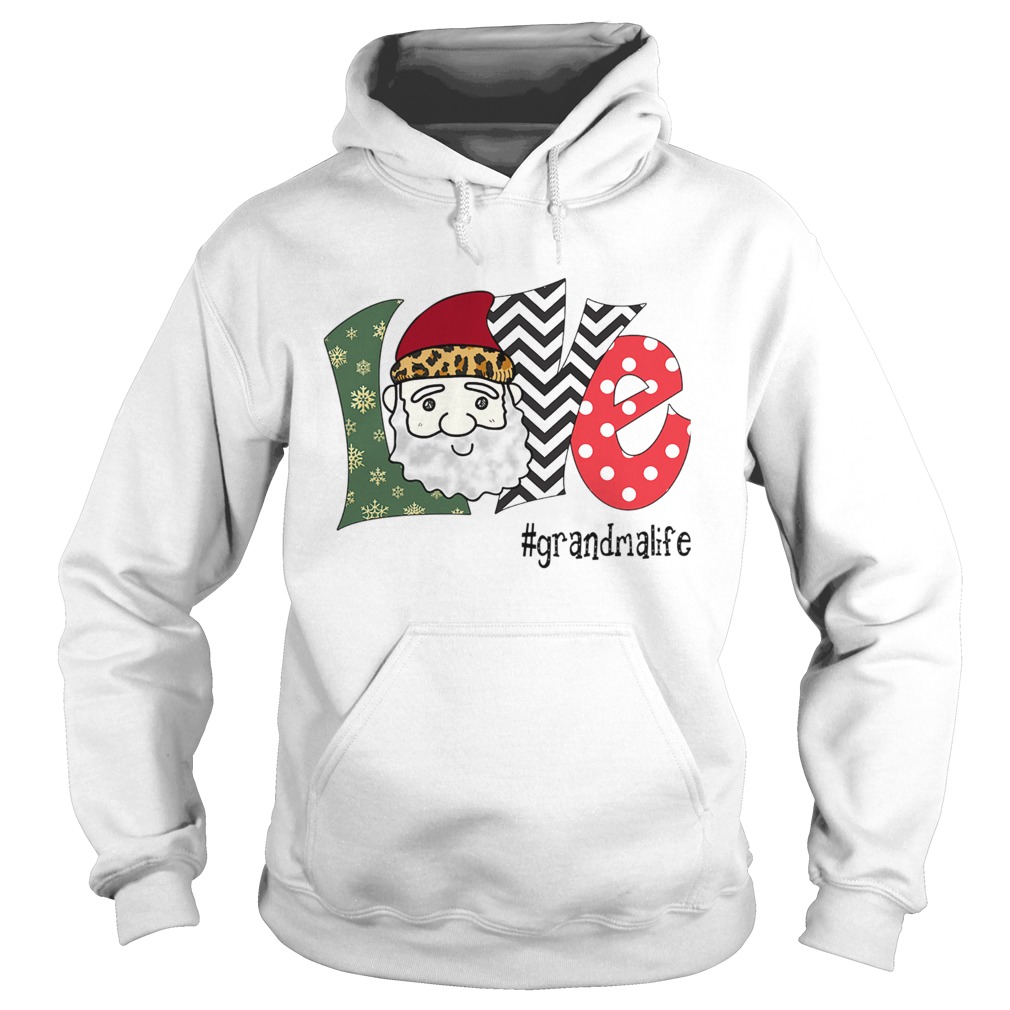 Love Grandma Life Santa Art Christmas Hoodie