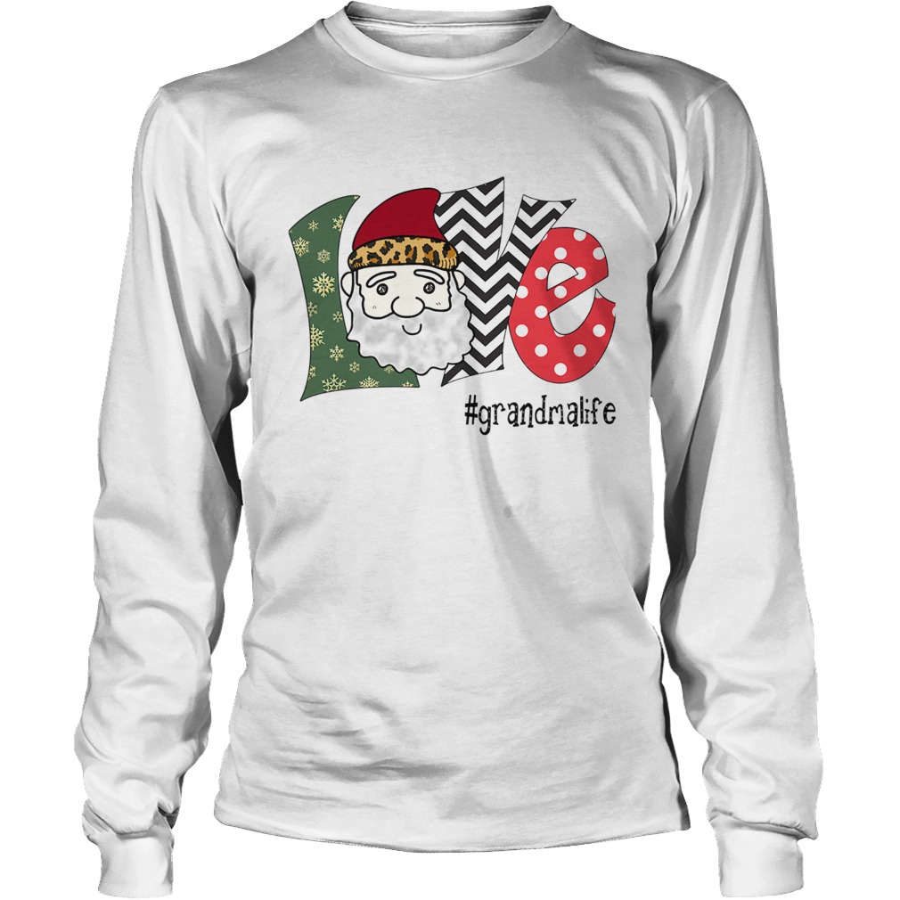 Love Grandma Life Santa Art Christmas LongSleeve