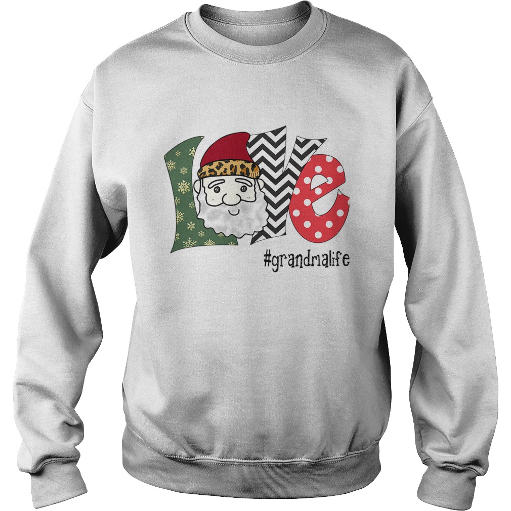 Love Grandma Life Santa Art Christmas Sweatshirt