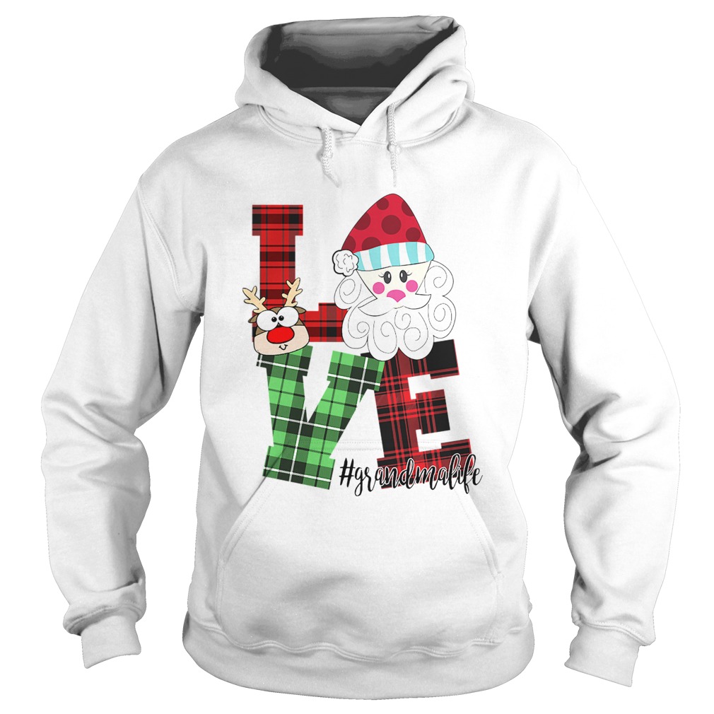 Love Grandma Life Santa Caro Christmas Hoodie