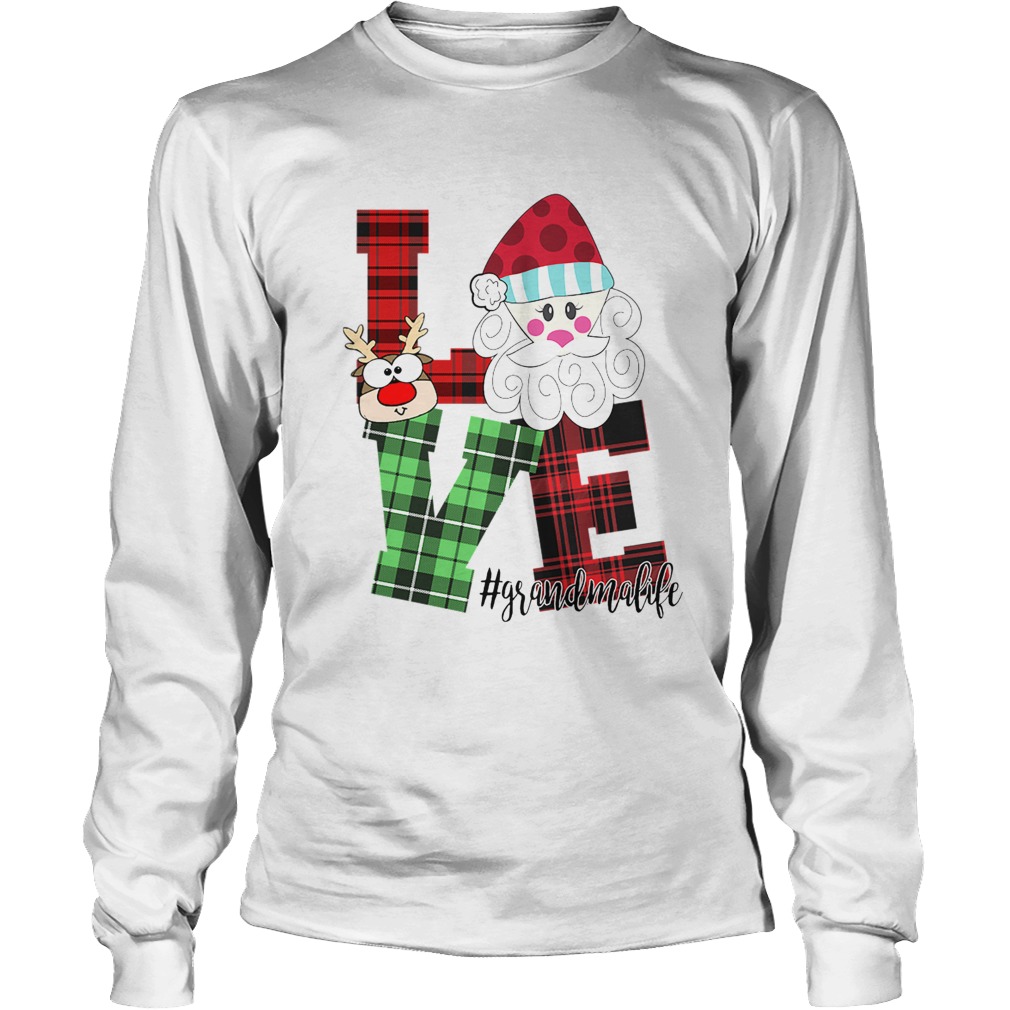 Love Grandma Life Santa Caro Christmas LongSleeve