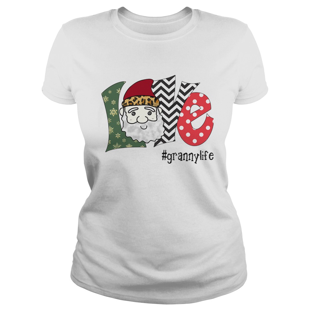 Love Granny Life Santa Art Christmas Classic Ladies