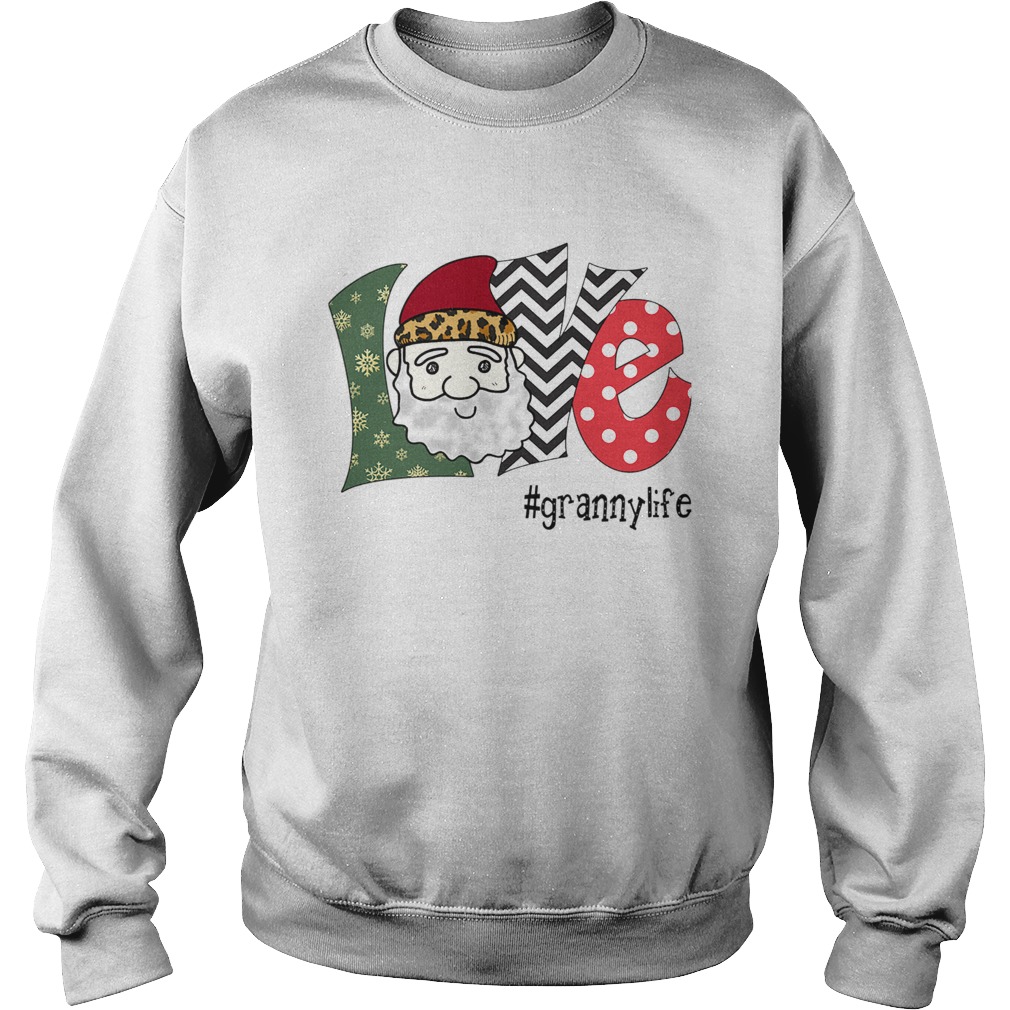 Love Granny Life Santa Art Christmas Sweatshirt