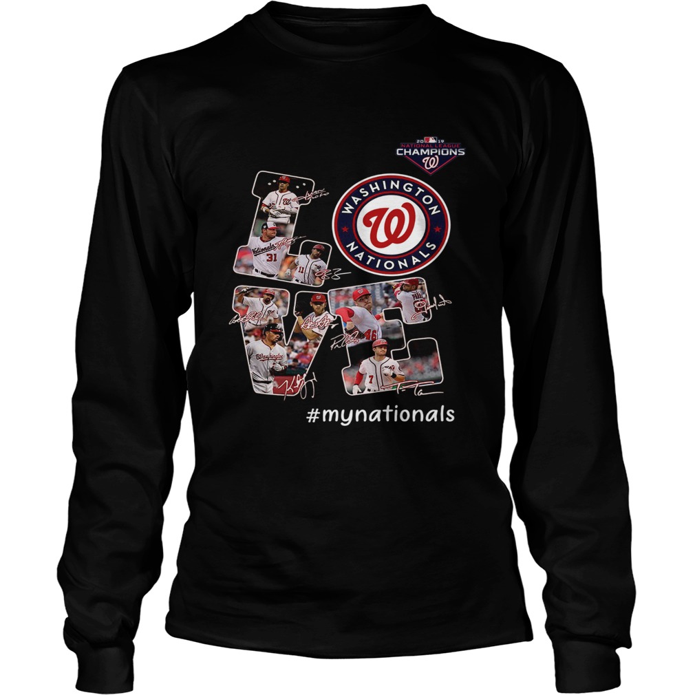 Love Washington Nationals My Nationals Signatures LongSleeve