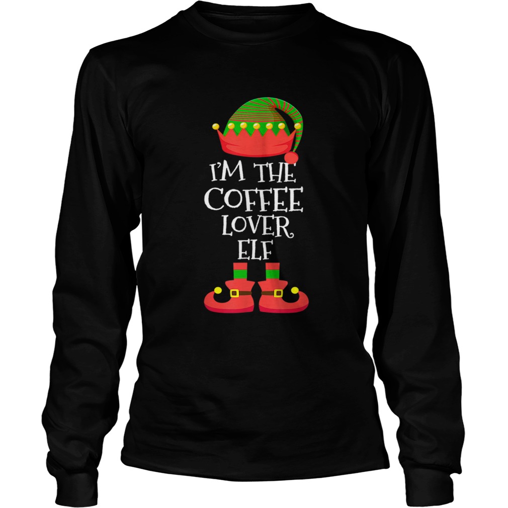 M THE Coffee Lover ELF Christmas Xmas Elf Group Costume LongSleeve